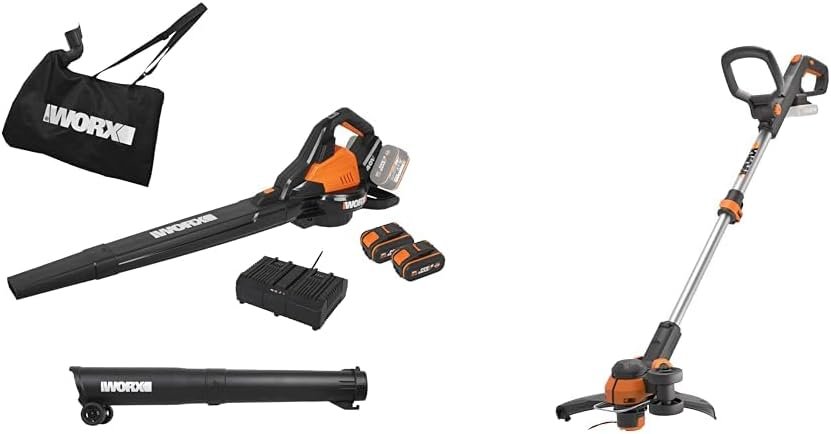 WORX AspirateurSouffleur Brushless sans Fil 40V 4Ah WG583E Powershare CoupeBordure sans Fil Alimenté par Pile LiION 20 V WG163E9 0W 20V Noir Orange Ma boutique Ma boutique