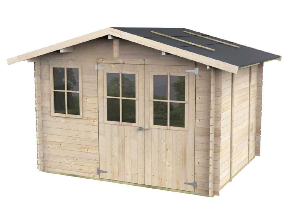 alce cortona express 296x249 abri de jardin en bois avec fenêtres et porte à double battant 296x249x220 cm alce cortona express 296x249 abri de jardin en bois avec fenêtres et porte à double battant 296x249x220 cm