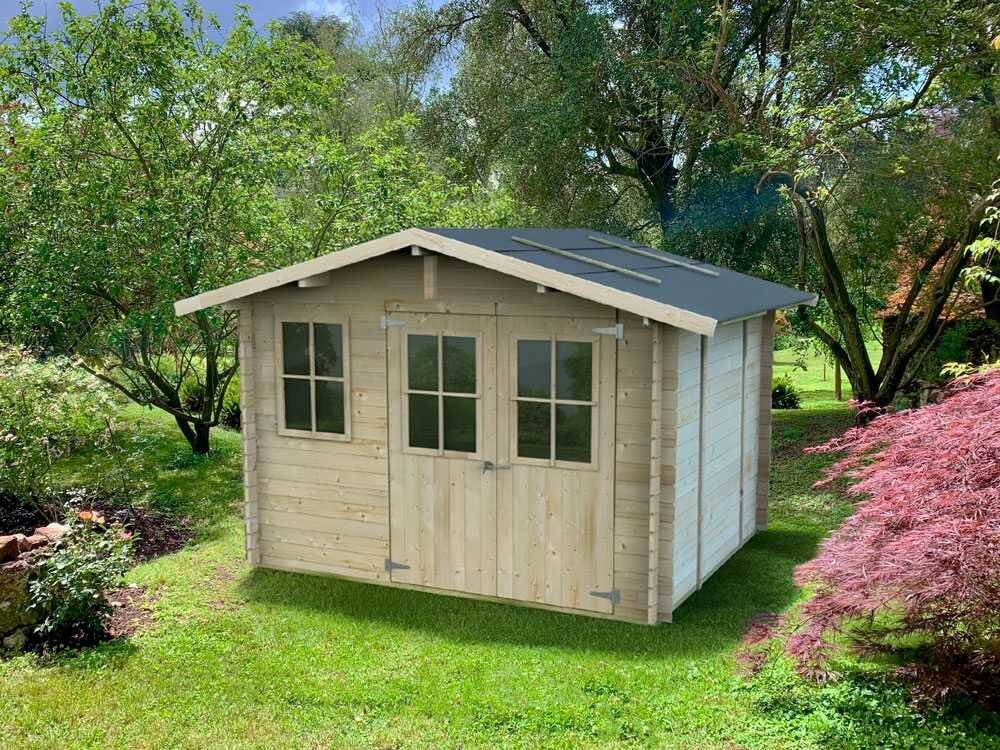 alce cortona express 296x249 abri de jardin en bois avec fenêtres et porte à double battant 296x249x220 cm alce cortona express 296x249 abri de jardin en bois avec fenêtres et porte à double battant 296x249x220 cm