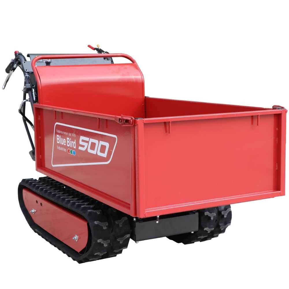 brouette à chenilles blue bird transporter 500 h caisson extensible avec charge de 500 kg