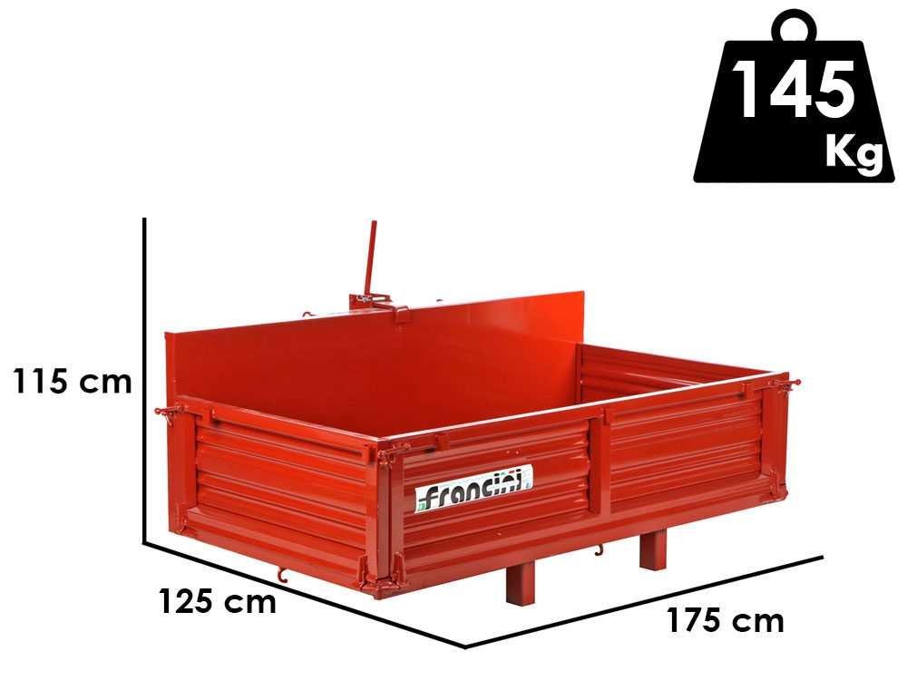 francini p 170 benne de transport pour tracteur basculante 3 ridelles ouvrables francini p 170 benne de transport pour tracteur basculante 3 ridelles ouvrables